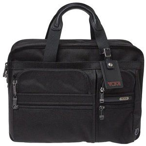 TUMI Black Nylon Gen 4.2 Expandable Organizer Laptop Briefcase